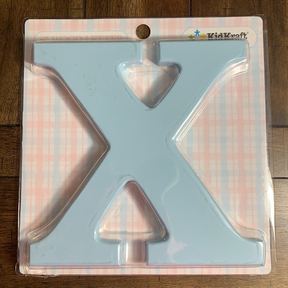 KidKraft 8” Wooden Letter X Blue